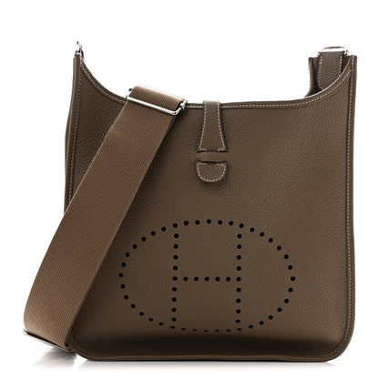 Hermes Taurillon Clemence EVELYNE III PM Etoupe 1 of 10
