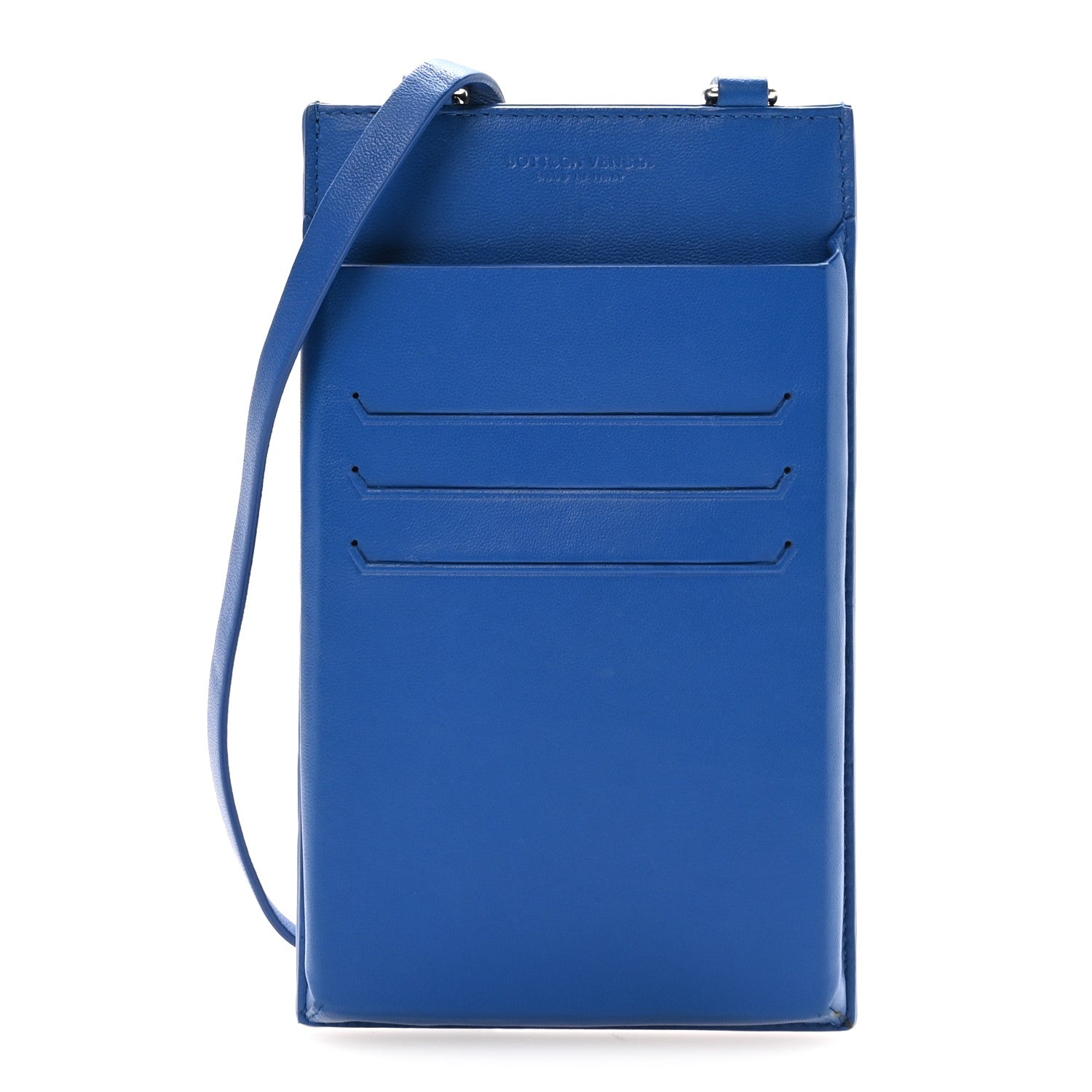 Bottega Veneta Nappa Maxi Intrecciato Phone Pouch Blue 1 of 10