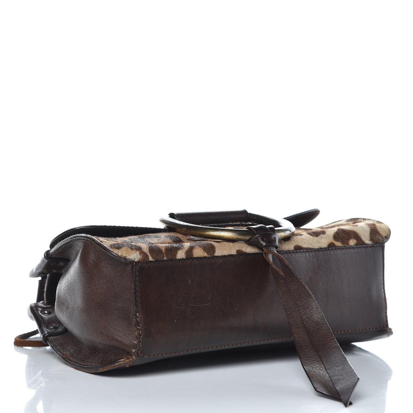 Pony Hair Shoulder Bag Leopard