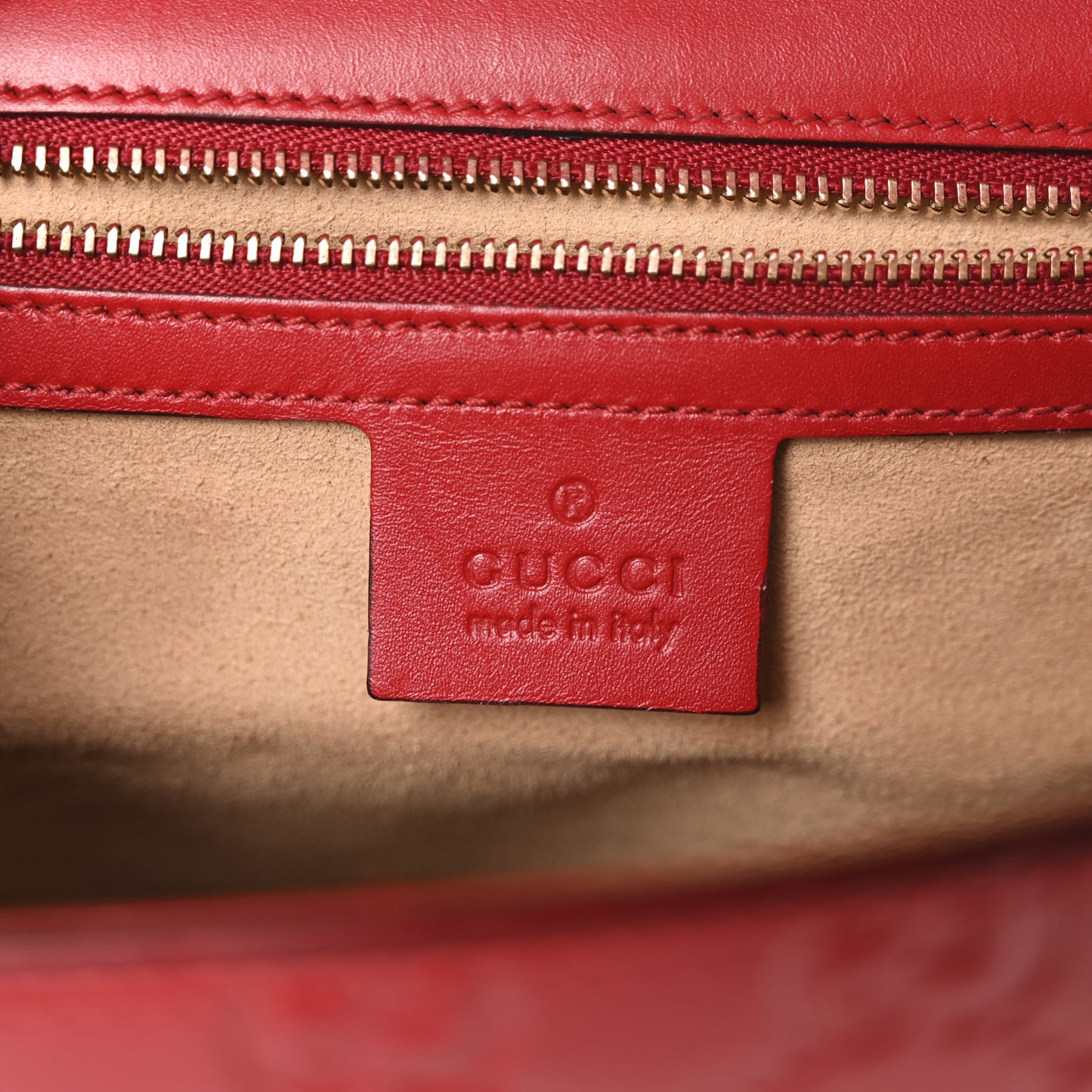 Guccissima Medium Padlock Shoulder Bag Hibiscus Red