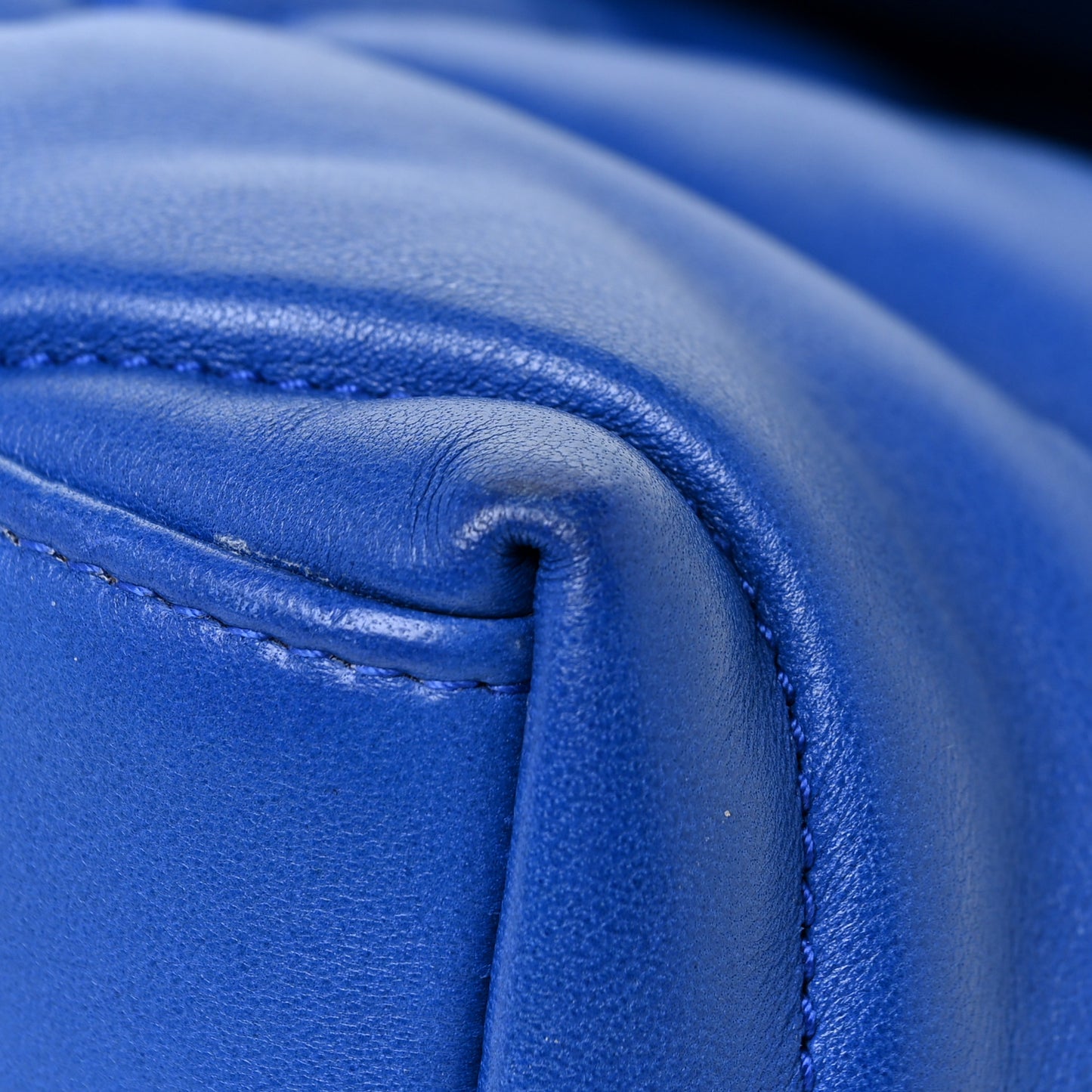 Lambskin Quilted Small Loulou Puffer Monogram Chain Satchel Majorele Blue