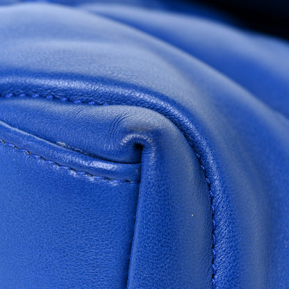 Saint Laurent Lambskin Quilted Small Loulou Puffer Monogram Chain Satchel Majorele Blue 11 of 19
