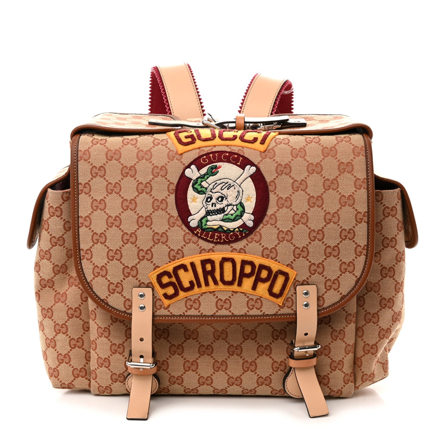 Monogram Childrens Sciroppo Patch Backpack Beige