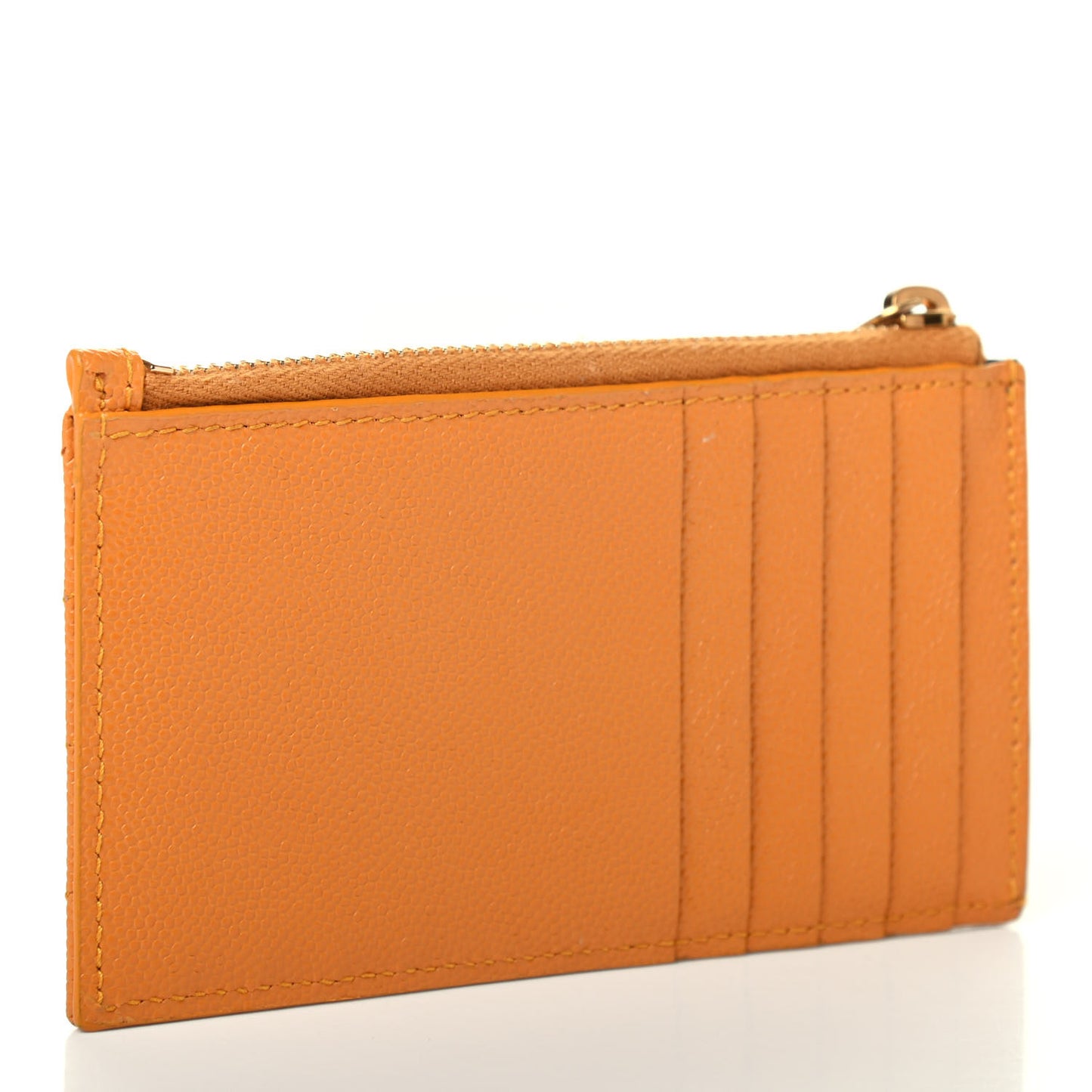 Monogram Grain de Poudre 5 Fragments Zip Pouch Card Holder Orange