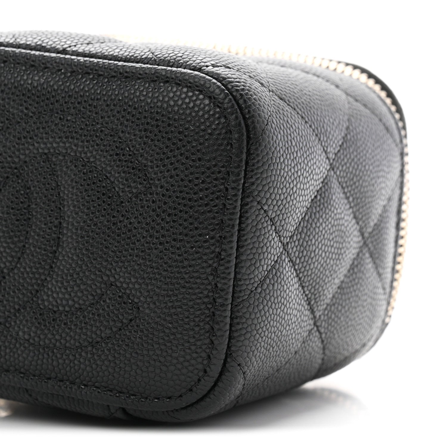 Chanel Caviar Quilted Mini Vanity Case With Chain Black 10 of 11