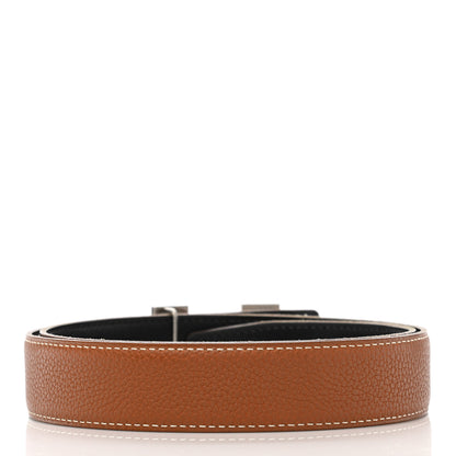 Hermes Box Togo 32mm H Belt 85 Black Gold 2 of 10