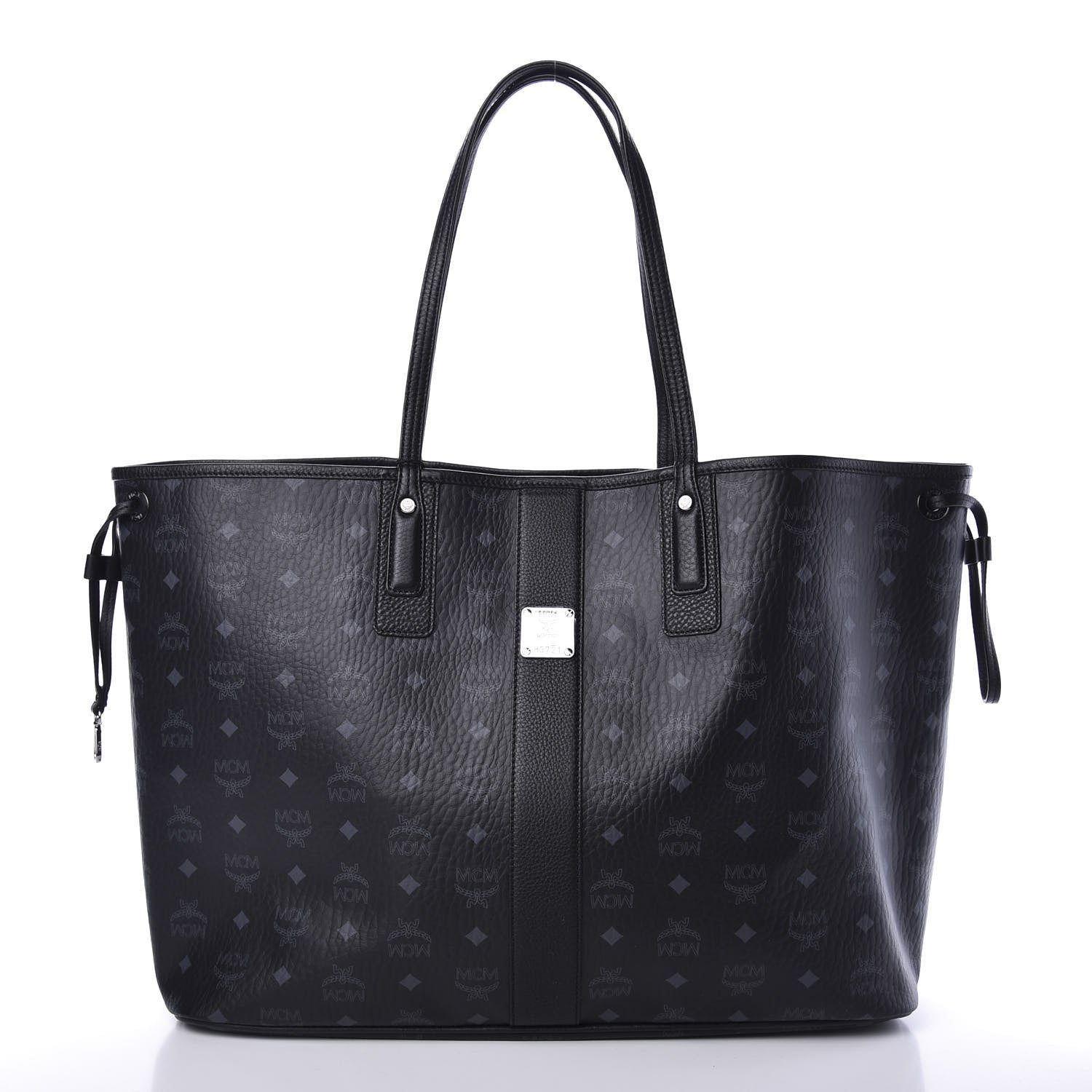 MCM Visetos Large Liz Reversible Shopper Tote Black 2 of 19