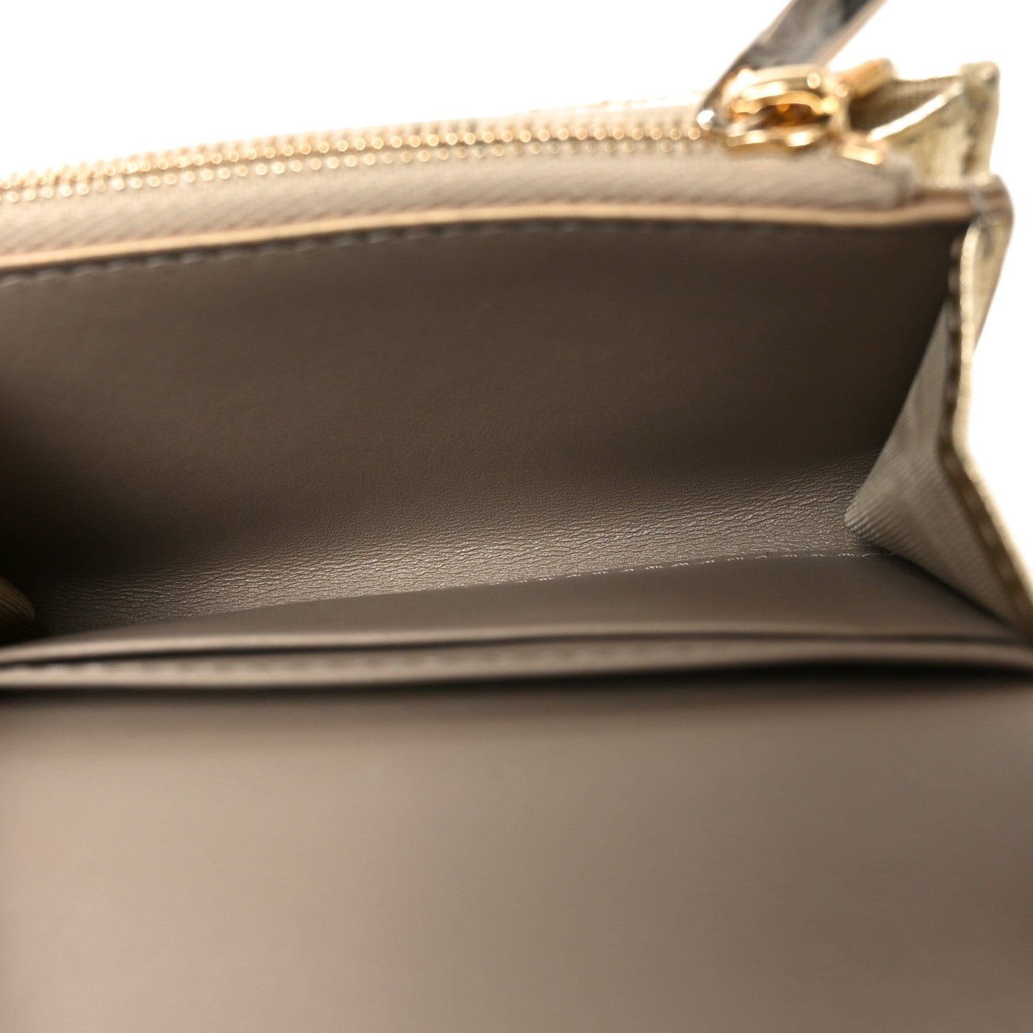 Christian Dior Metallic Lambskin Cannage My Dior Glycine Wallet Gold 5 of 7