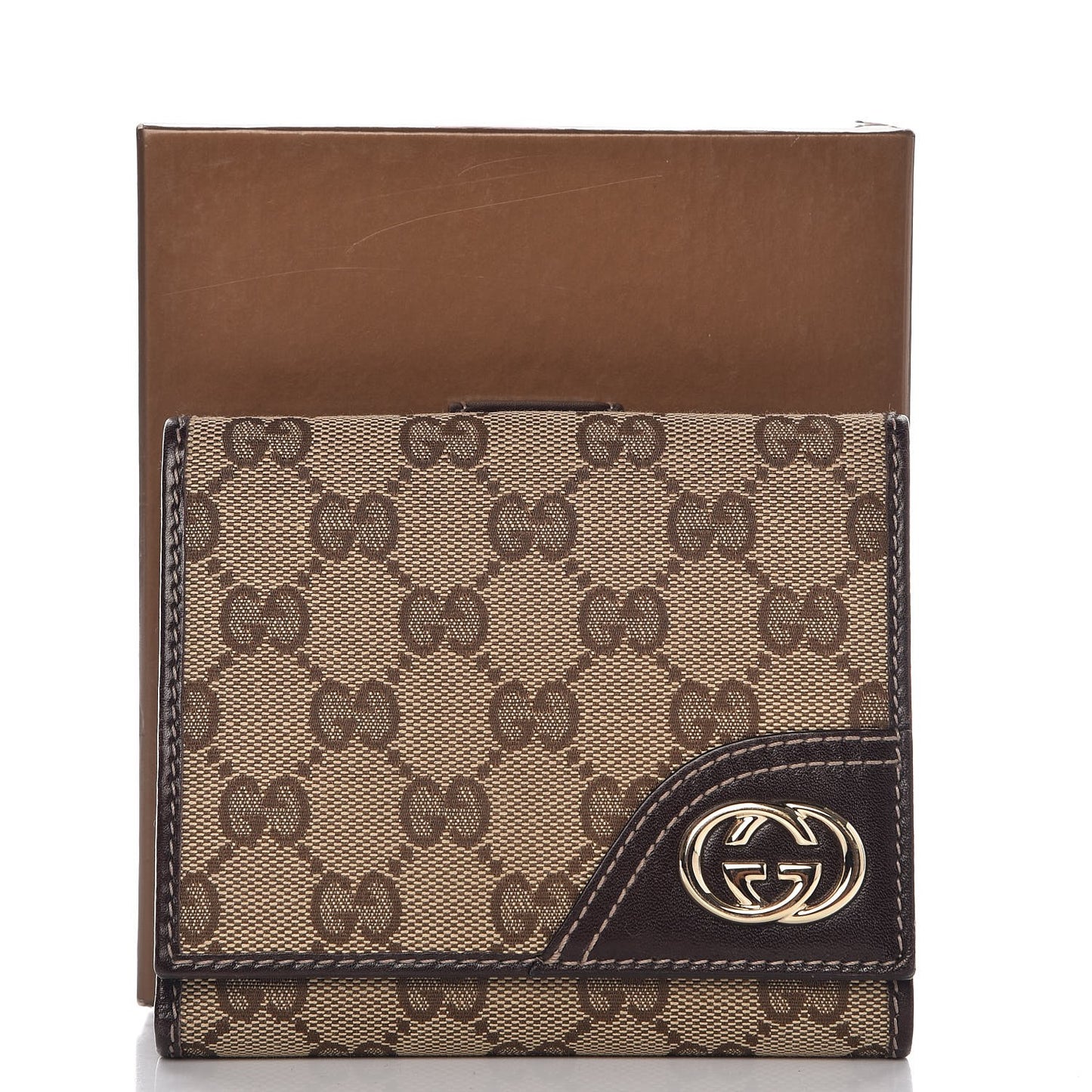 Monogram New Britt French Wallet Dark Brown