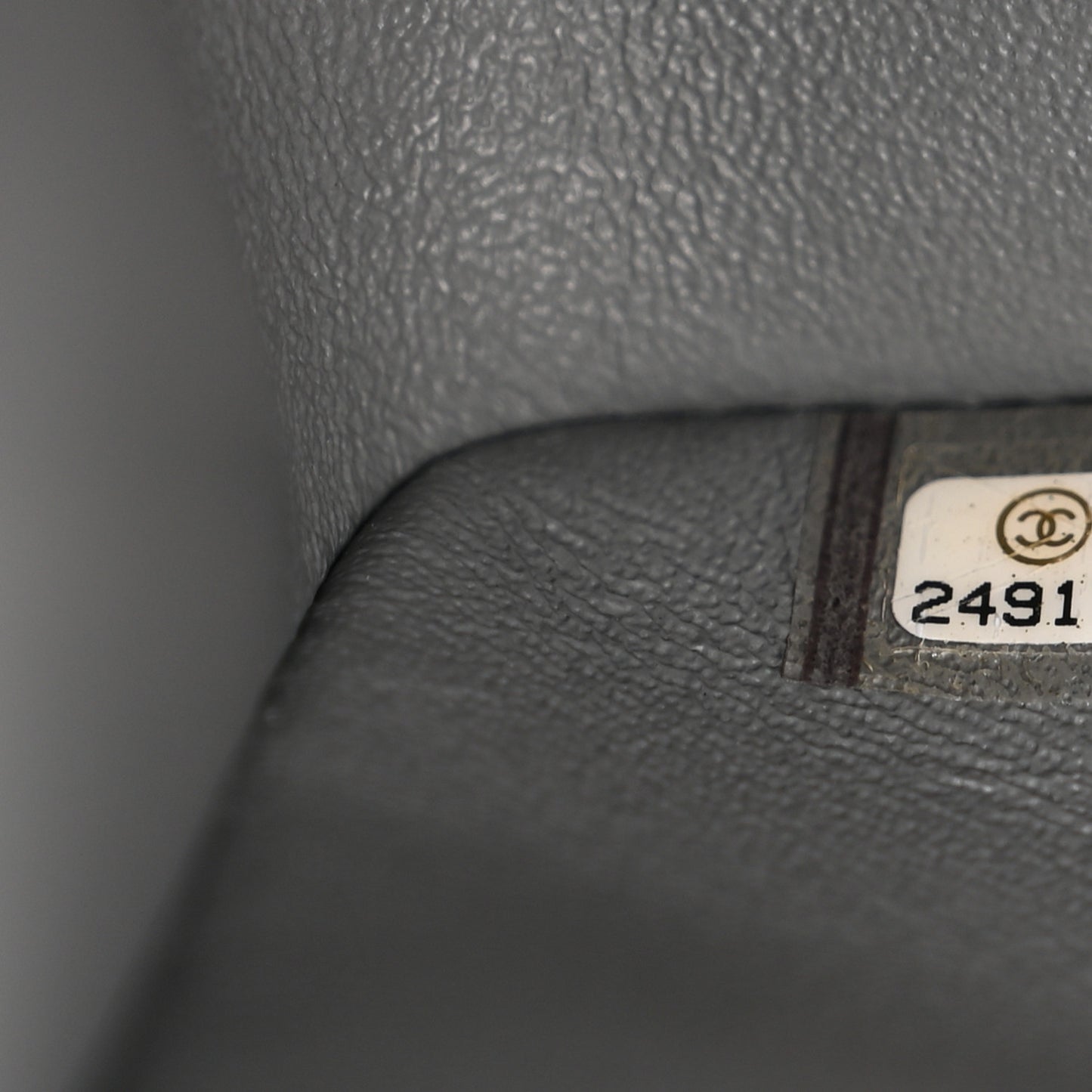 Caviar Quilted Jumbo Double Flap Grey