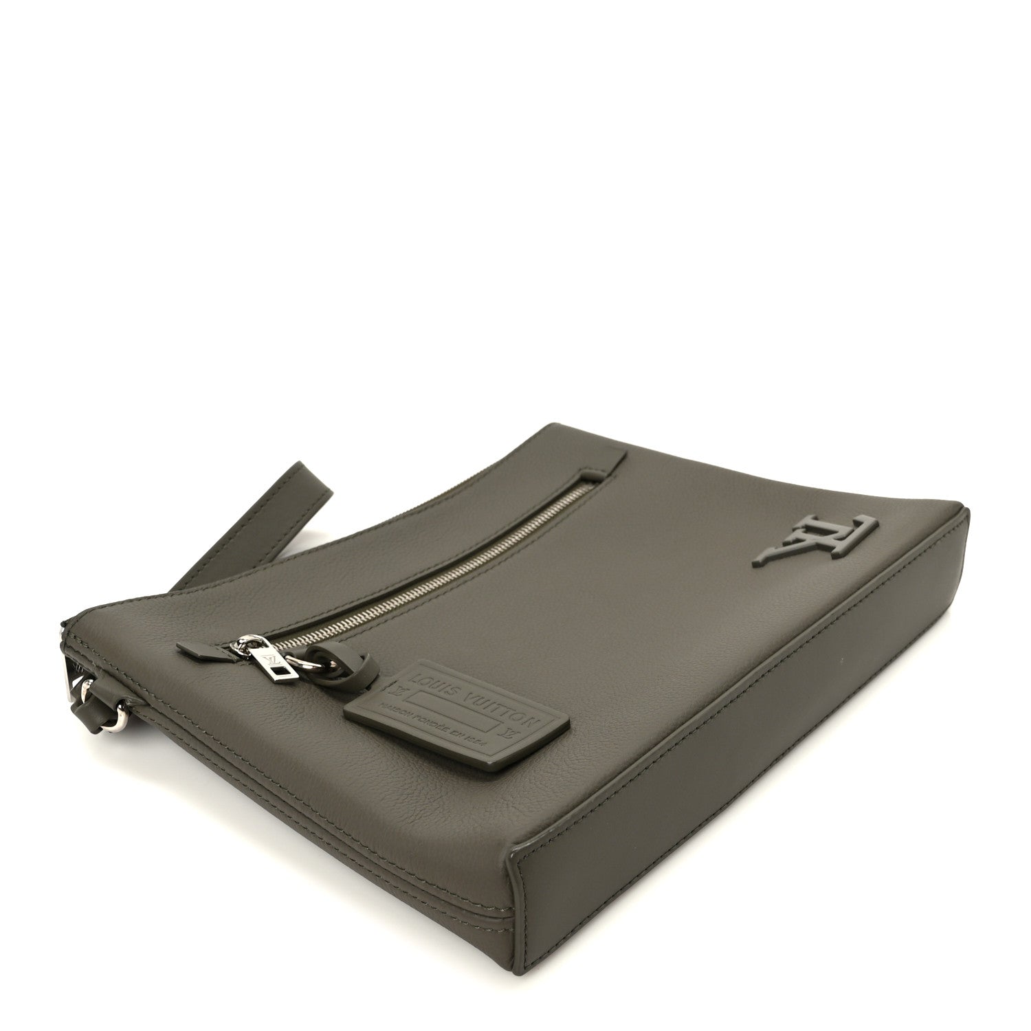 Louis Vuitton Grained Calfskin Aerogram Takeoff Pouch Grey 4 of 8