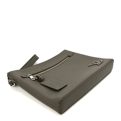 Louis Vuitton Grained Calfskin Aerogram Takeoff Pouch Grey 4 of 8