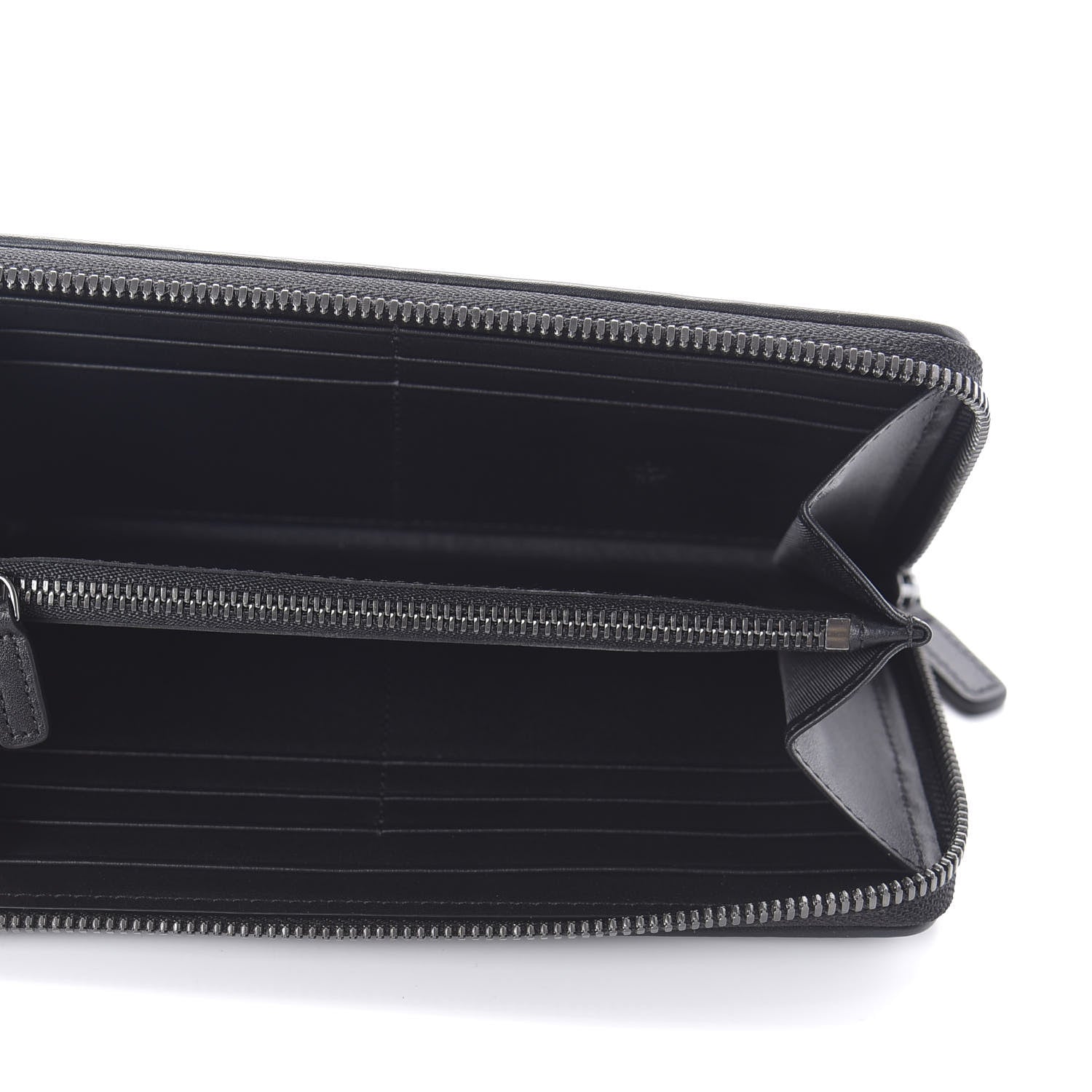MCM Skyoptic Visetos Large Zip Around Wallet Black 5 of 10