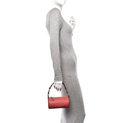 Gucci Sakai Be Green Calfskin Diagonal Stitched Mini Blondie Barrel Shoulder Bag Pink 2 of 10