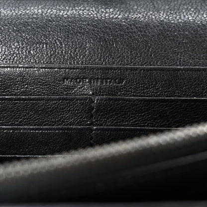 Saint Laurent Sheepskin Tri-Quilt Monogram Envelope Chain Wallet Black 6 of 9