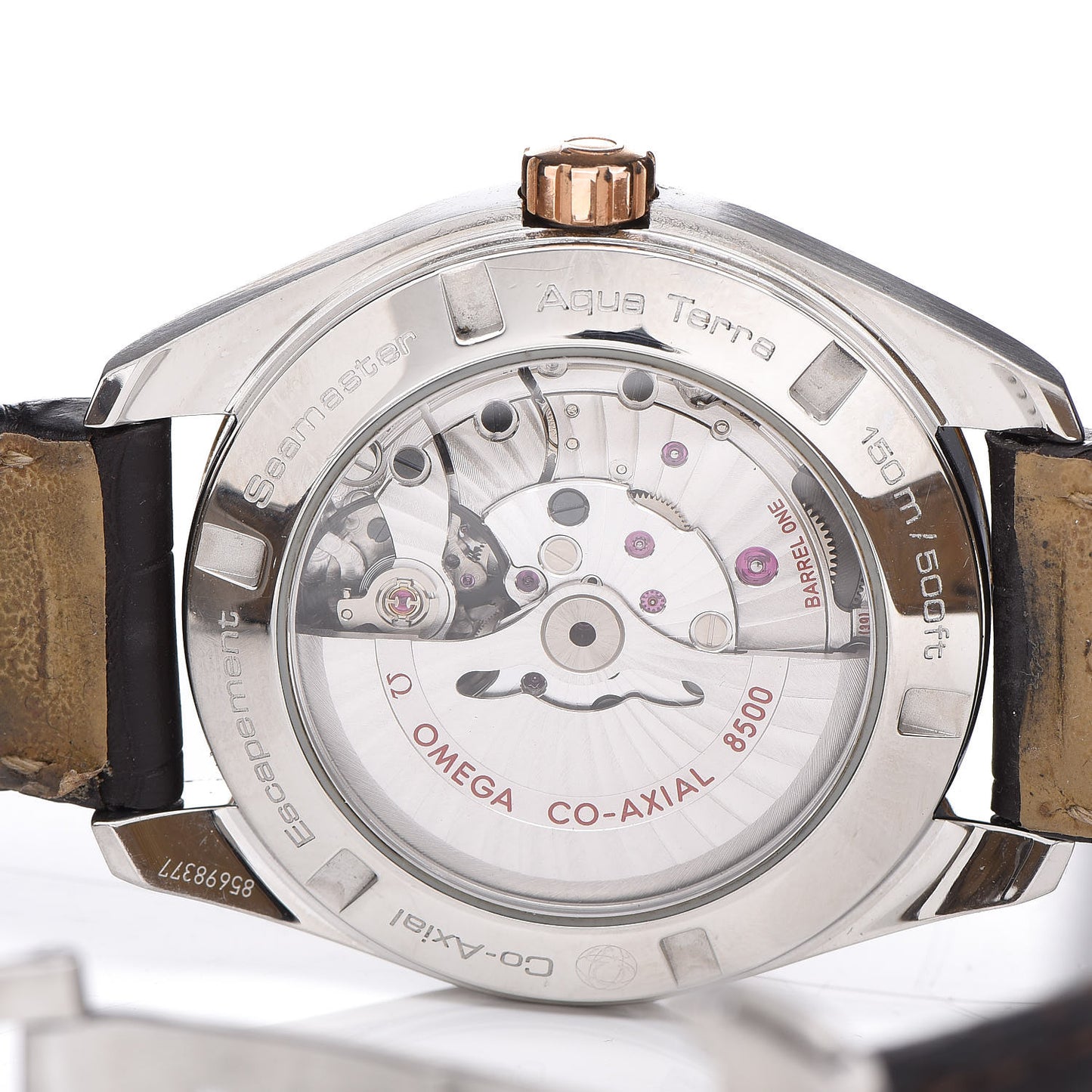 Stainless Steel 18K Red Gold Alligator 38mm Seamaster Aqua Terra 150M Automatic Watch Grey 231.23.39.21.06.001