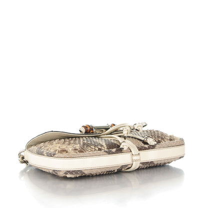 Gucci Python Bamboo Croisette Evening Bag Off White 4 of 9