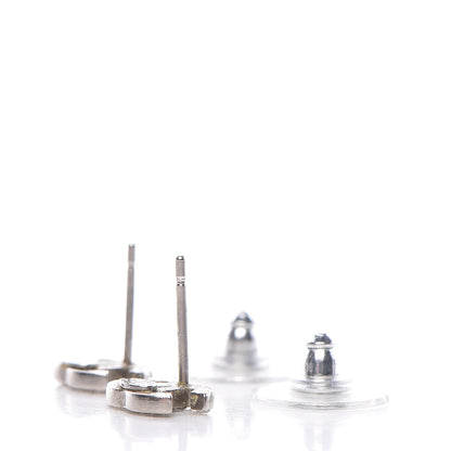 Chanel Crystal Mini CC Earrings Silver 3 of 5
