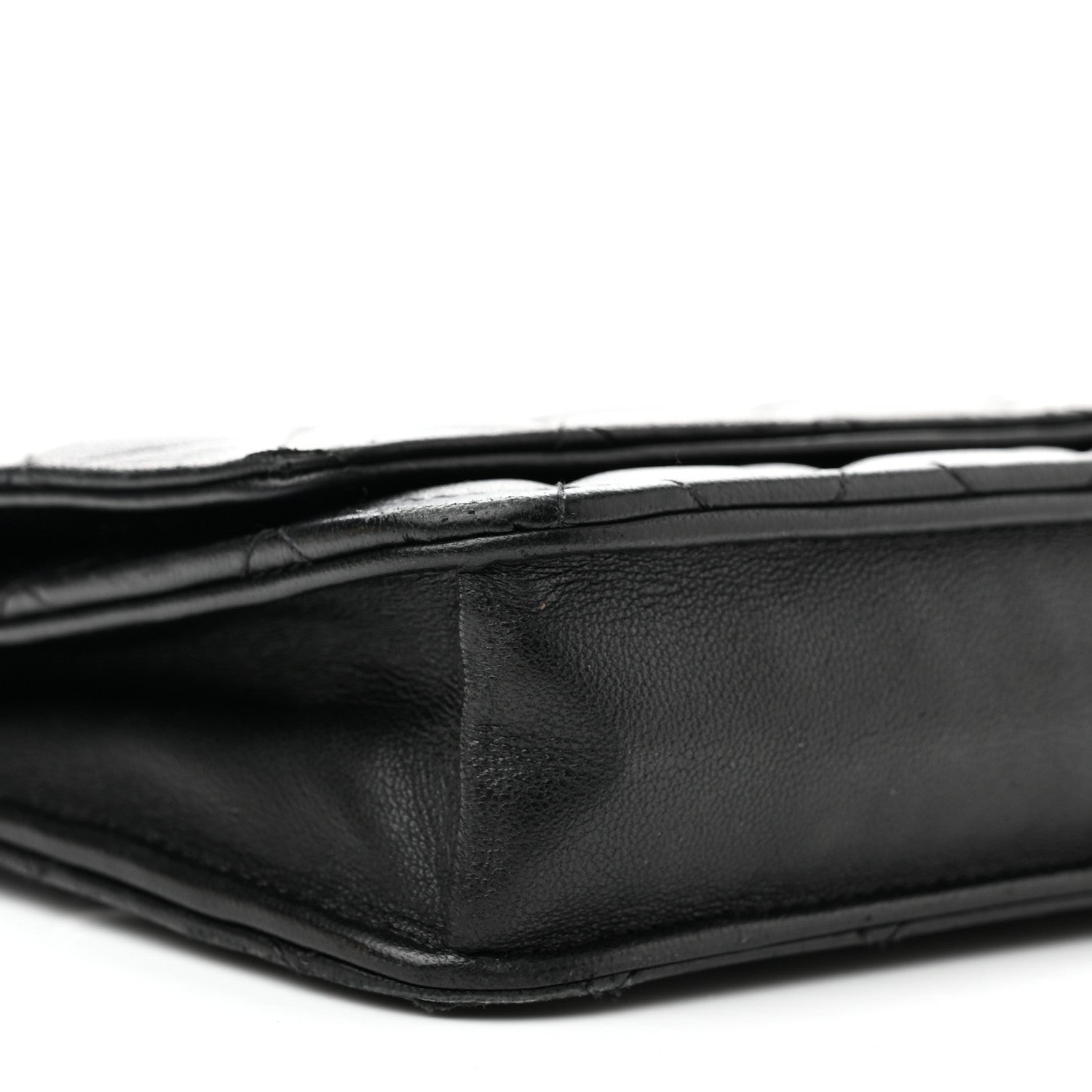 Chanel Lambskin Quilted Wallet On Chain WOC Black 10 of 12