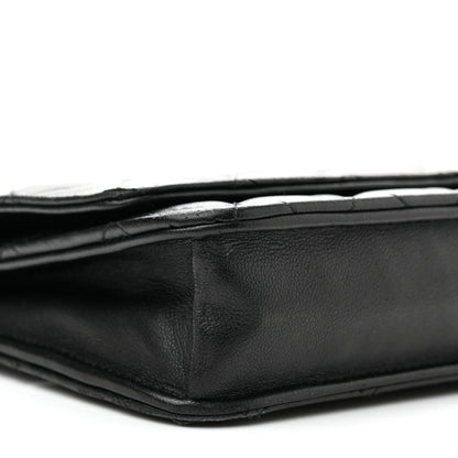 Chanel Lambskin Quilted Wallet On Chain WOC Black 10 of 12