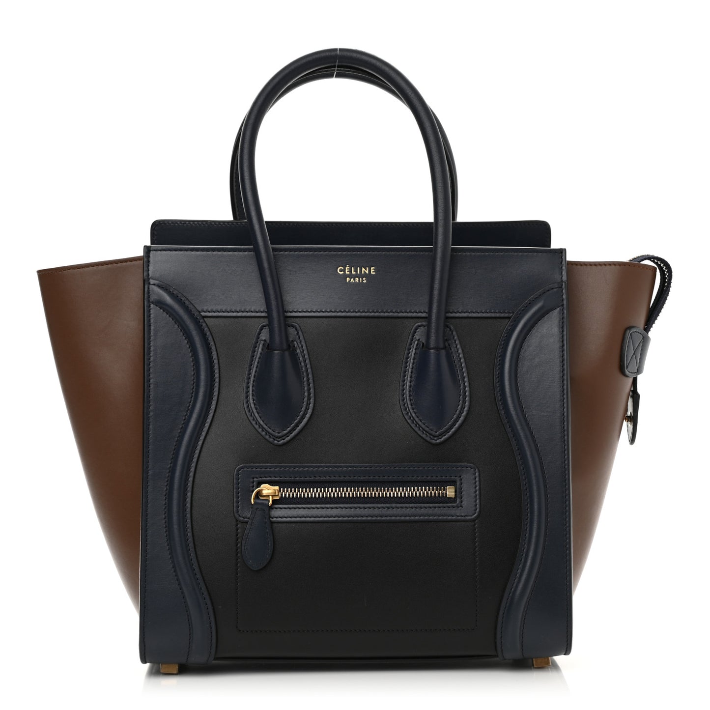 Smooth Calfskin Micro Tri-Color Luggage Black