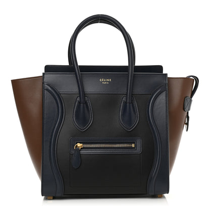Celine Smooth Calfskin Micro Tri-Color Luggage Black 1 of 7