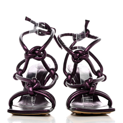 Bottega Veneta Metallic Nappa Dream Knotted Sandals 36 Viola 2 of 8