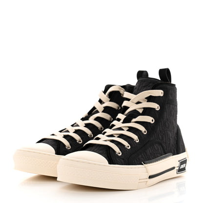 Christian Dior Oblique Kumo Mens B23 High Top Sneakers 42 Black Beige 3 of 9