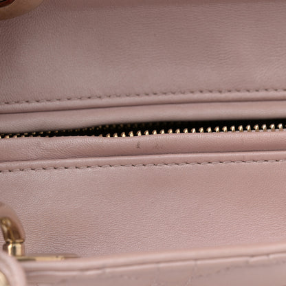 Christian Dior Pearly Lambskin Cannage Medium Lady Dior Lotus 12 of 12