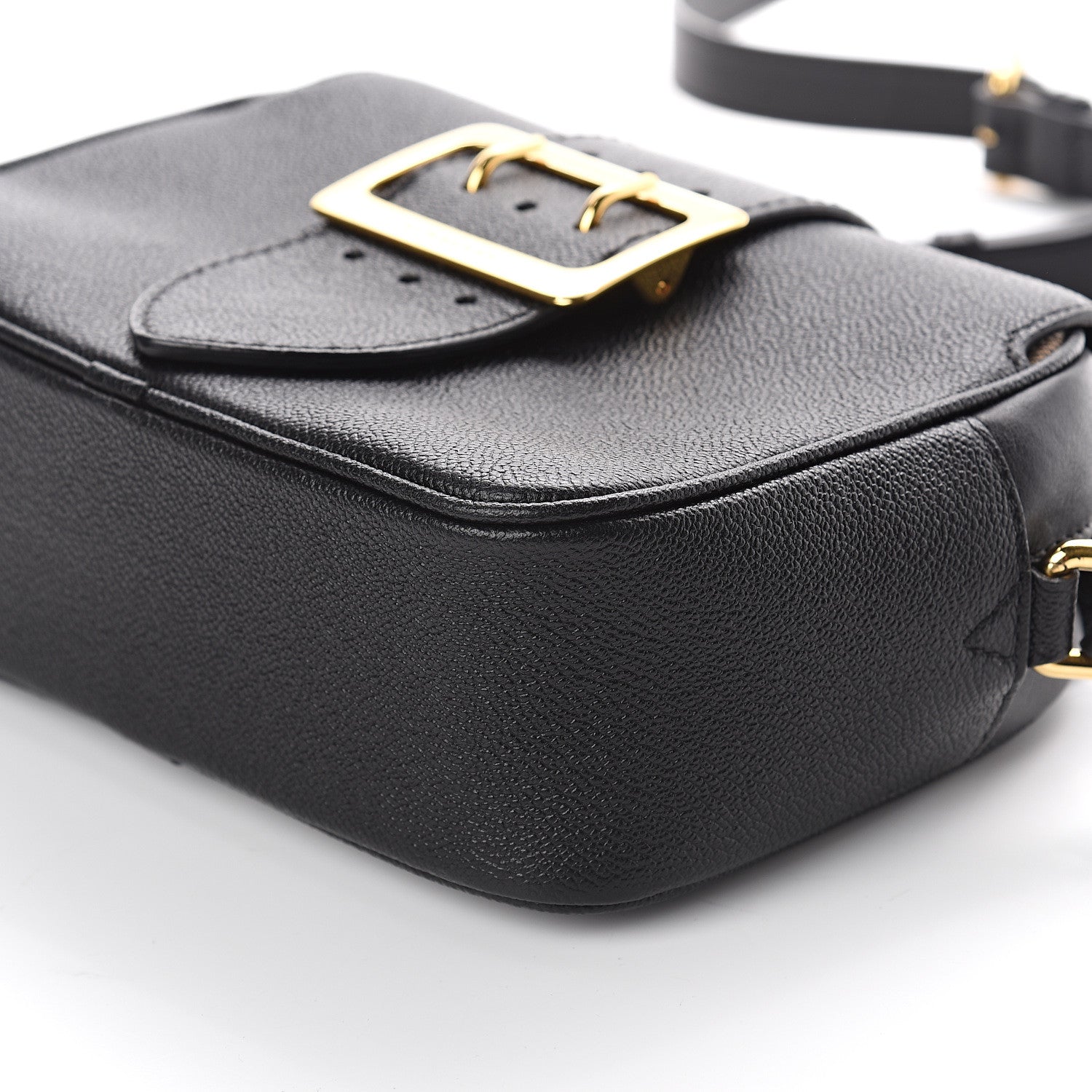 Burberry Soft Grain Calfskin Small Buckle Zip Bag Black 8 of 8