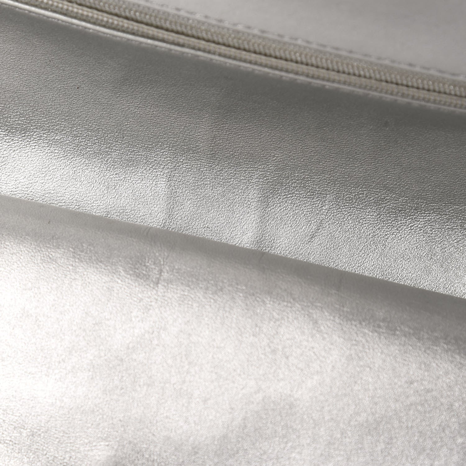 Chanel Metallic Lambskin Quilted Medium Double Flap Dark Grey 8 of 14
