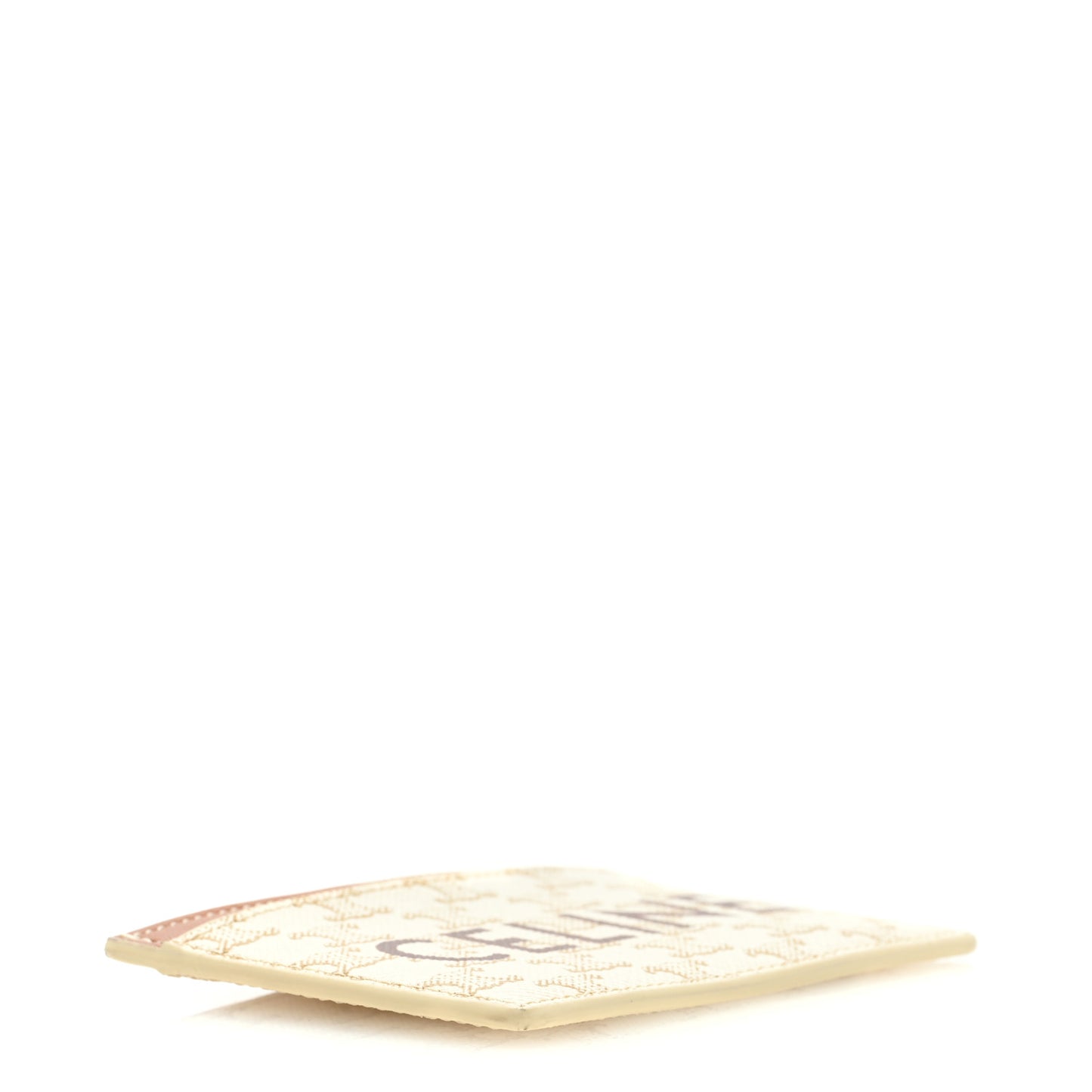 Triomphe Canvas Card Holder White