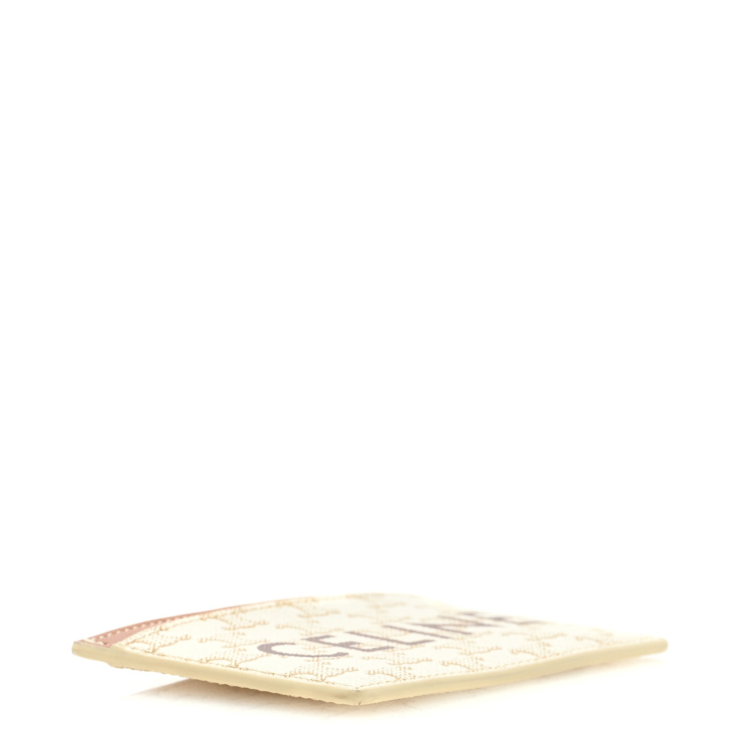 Celine Triomphe Canvas Card Holder White 4 of 6