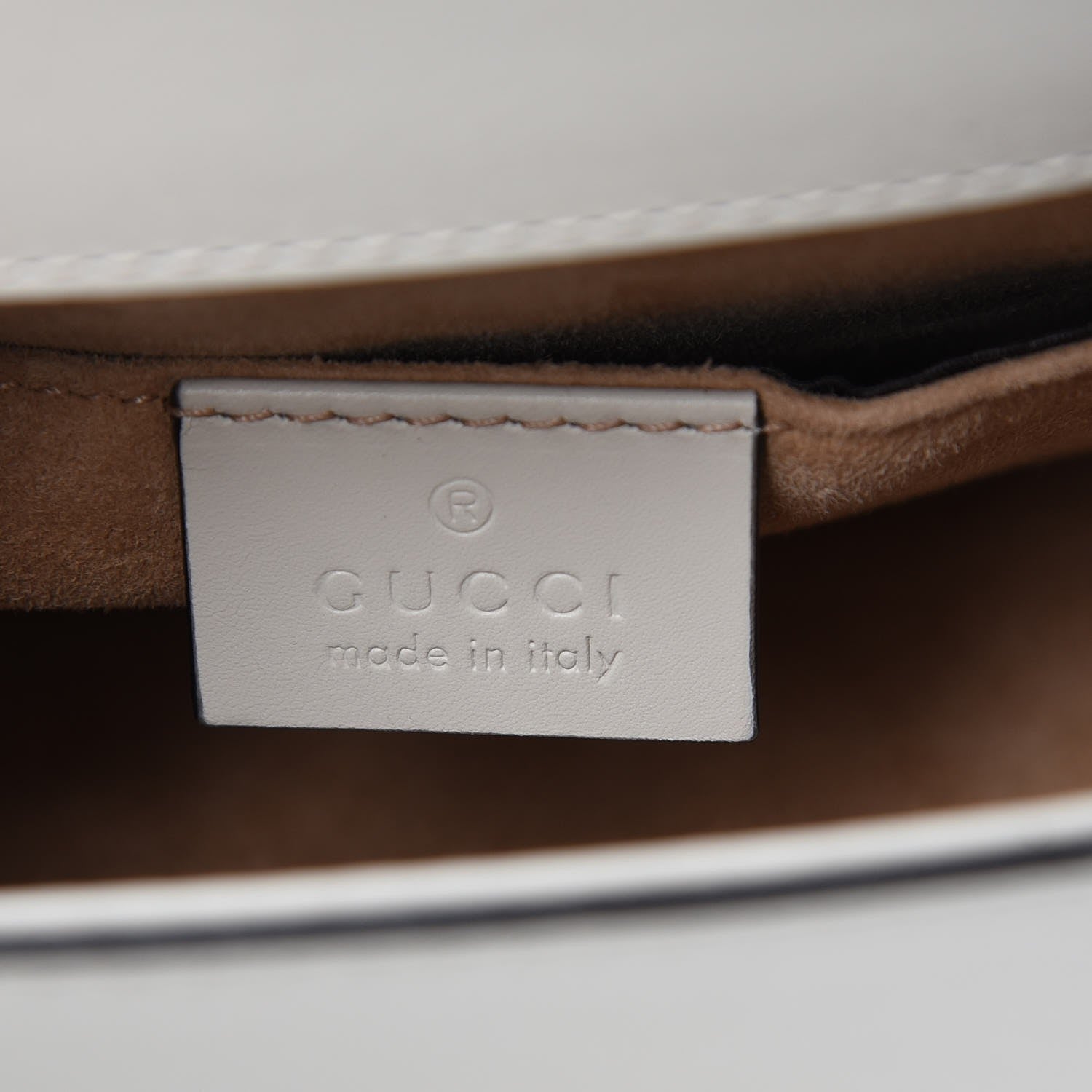 Gucci Calfskin Mini Sylvie Chain Shoulder Bag White 6 of 12