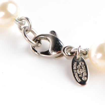 Chanel Pearl CC Long Necklace Silver 5 of 5