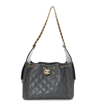 Chanel Caviar Quilted Small Chanel 25 Handbag Dark Grey 1 of 10