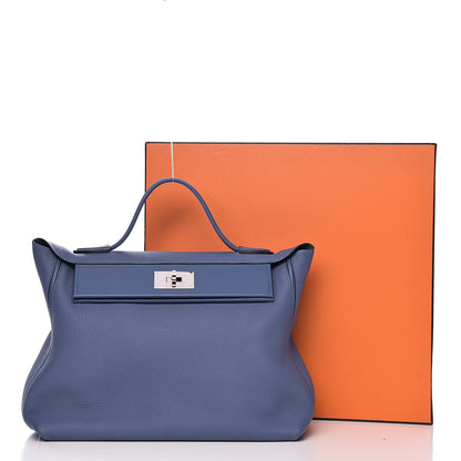 Hermes Taurillon Maurice Swift 24/24 35 Bleu Brighton 11 of 11