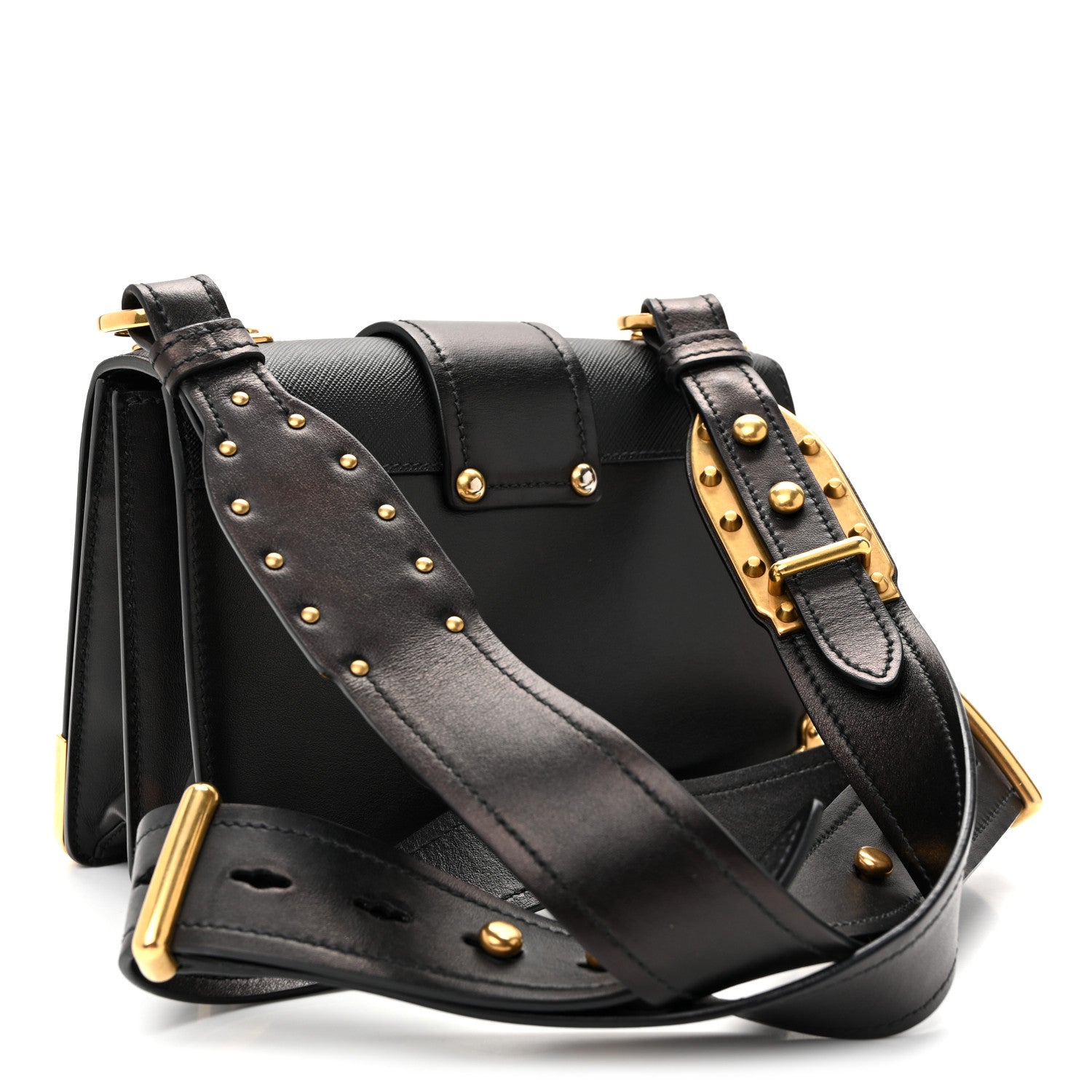 Prada City Calf Saffiano Cahier Bag Black 3 of 9