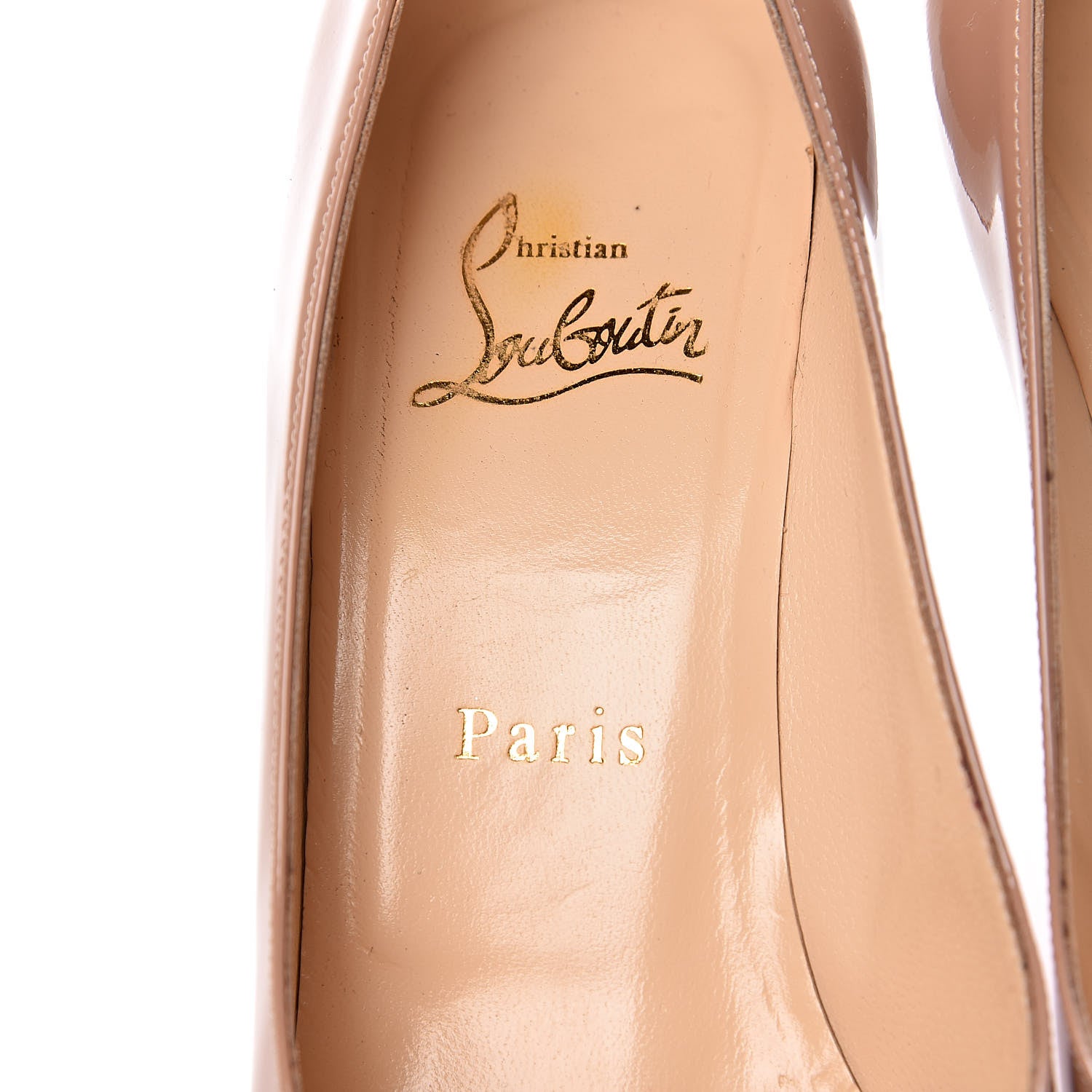Christian Louboutin Patent Simple 100 Pumps 38 Nude 7 of 17