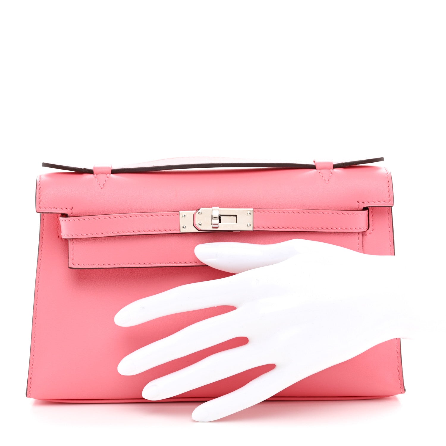Hermes Swift Kelly Pochette Clutch Rose Ete 2 of 11
