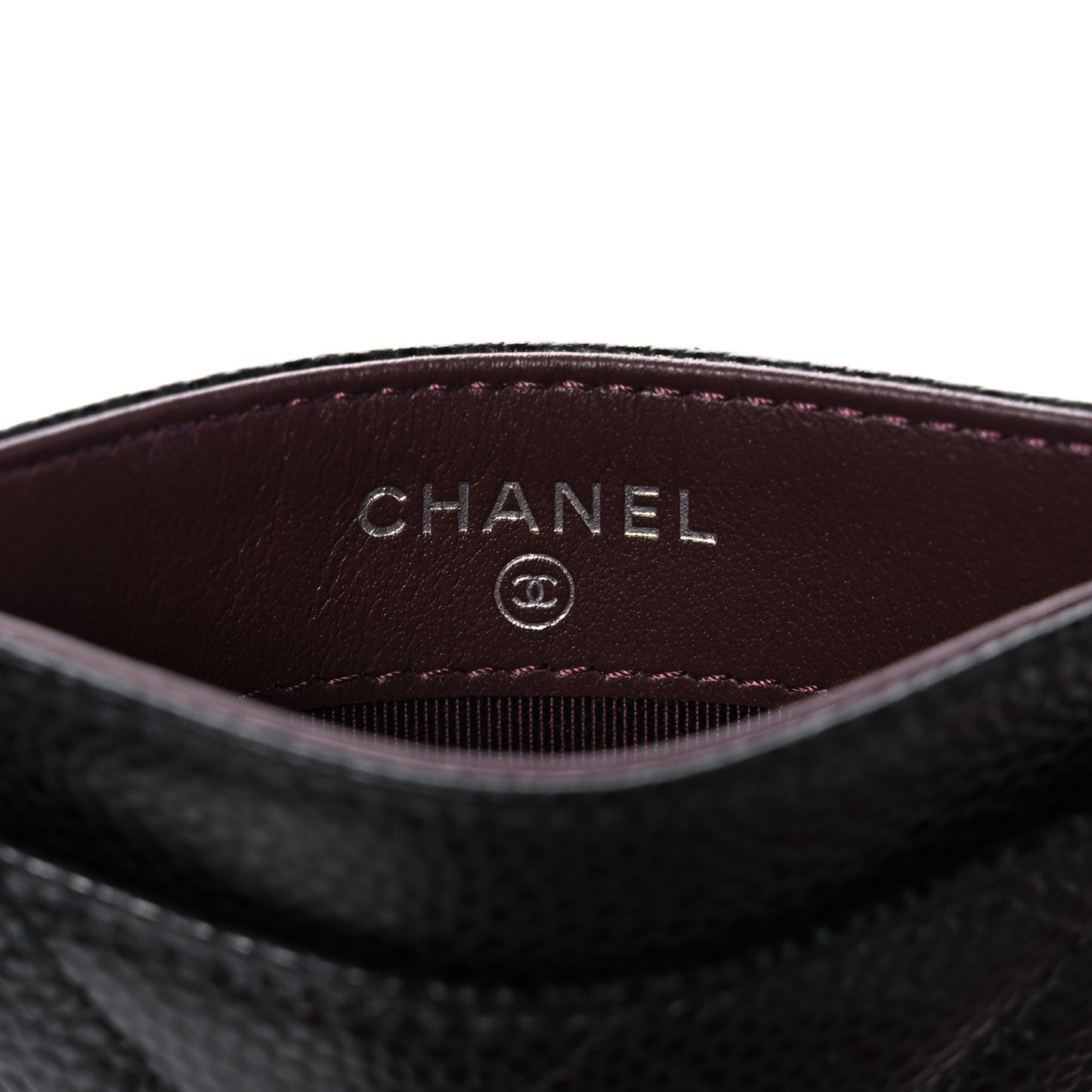 Caviar Quilted Card Holder Black