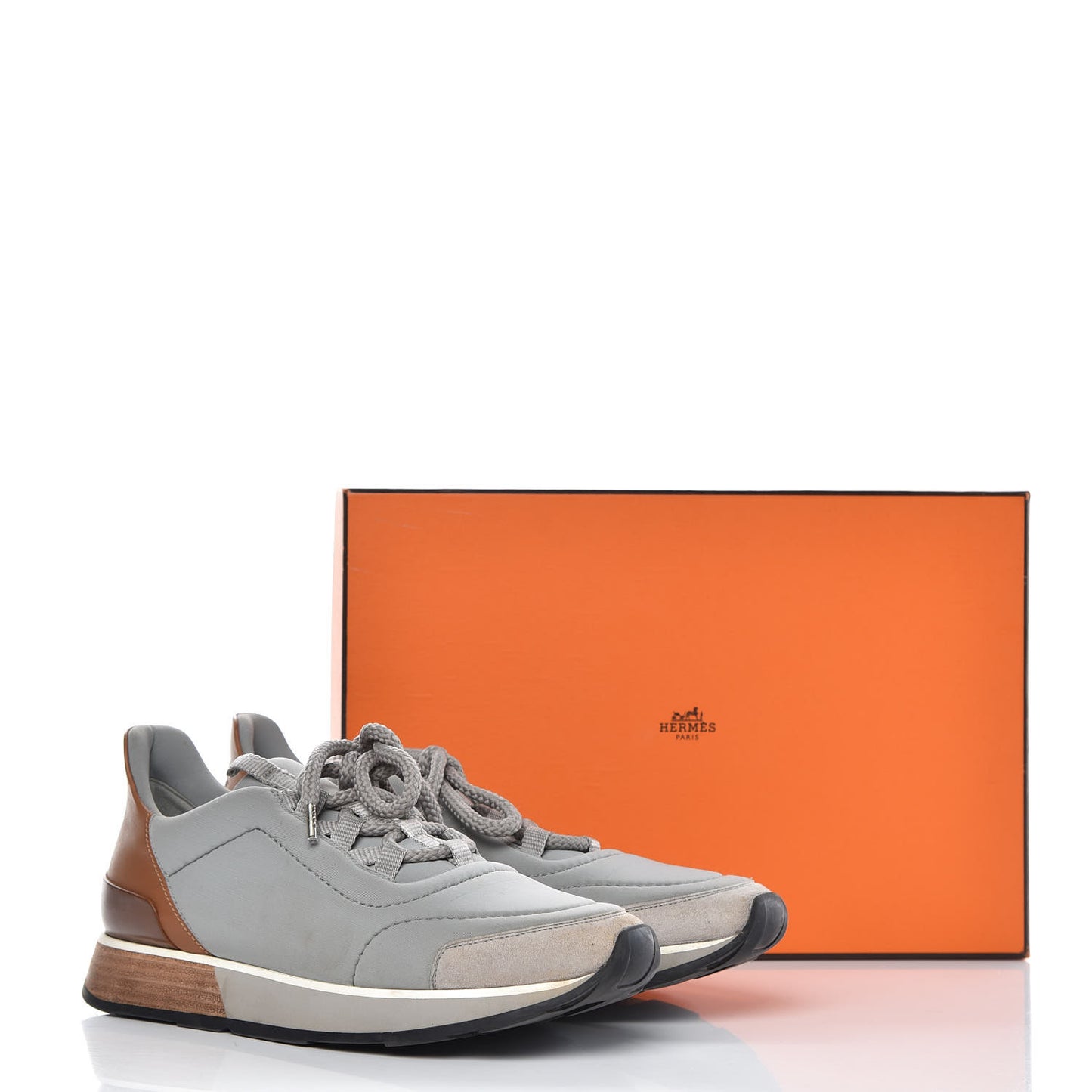 Suede Nylon Sneakers 37 Grey