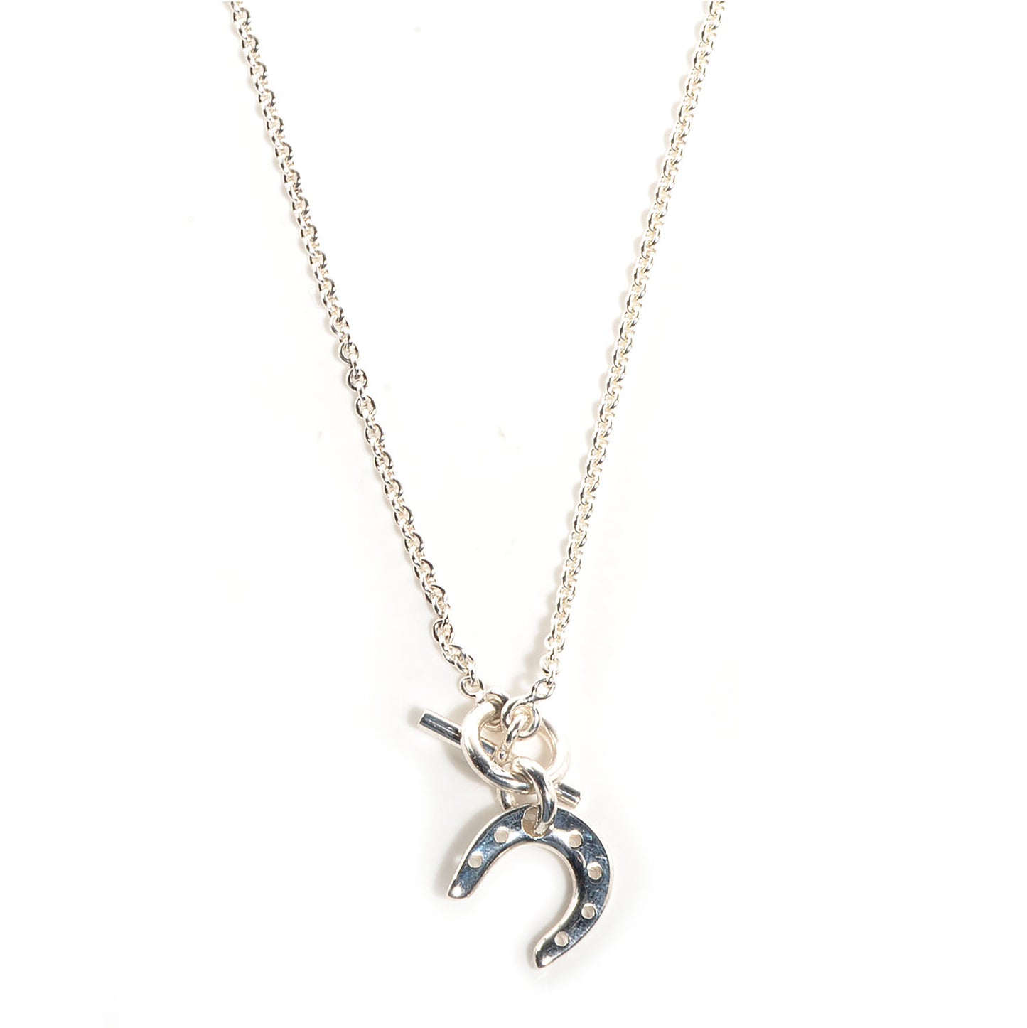 Sterling Silver Horseshoe Toggle Necklace