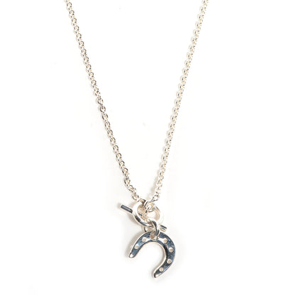 Hermes Sterling Silver Horseshoe Toggle Necklace 1 of 5
