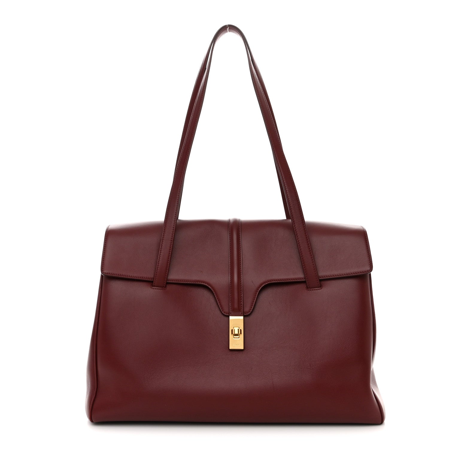 Celine Calfskin Large Soft 16 Bag Burgundy 1 of 10