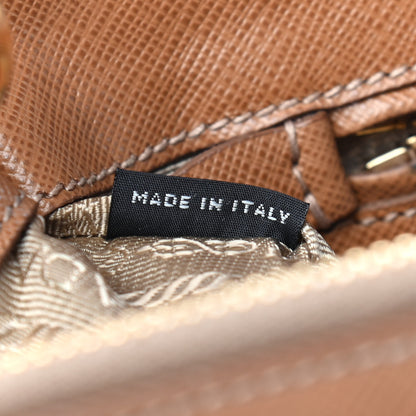 Prada Saffiano Medium Galleria Double Zip Tote Caramel 6 of 8