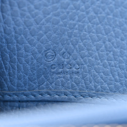 Gucci Monogram Dollar Calfskin Zip Around Wallet Beige Ebony Mineral Blue 6 of 11