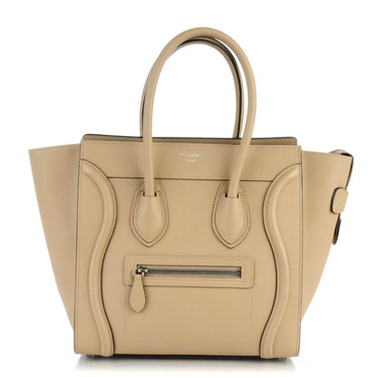 Celine Drummed Calfskin Micro Luggage Dune 1 of 8