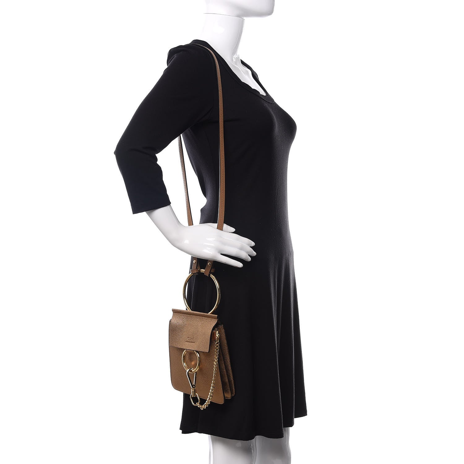 Chloe Metallic Calfskin Mini Faye Bracelet Bag Gold 2 of 10
