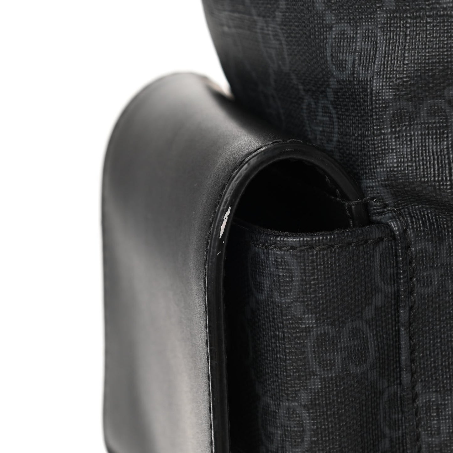 Soft GG Supreme Monogram Appia Calfskin Web Double Buckle Backpack Black